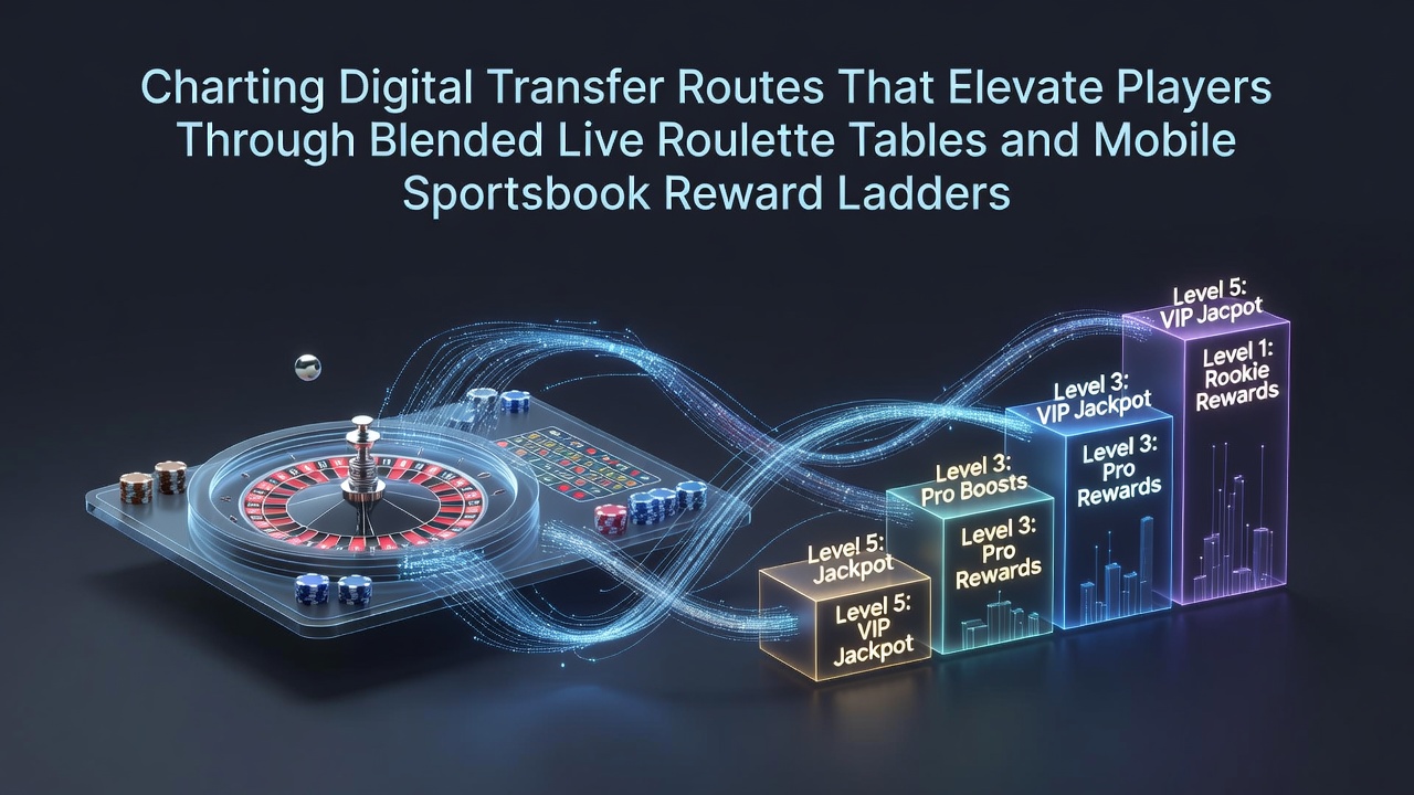 Illustration of digital connections between live roulette interfaces and mobile sportsbook reward dashboards