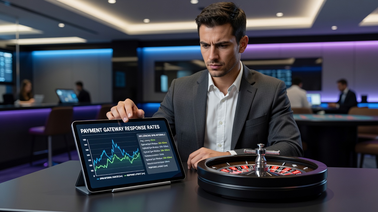 Portable device displaying roulette wheel with transaction status overlay during active gameplay